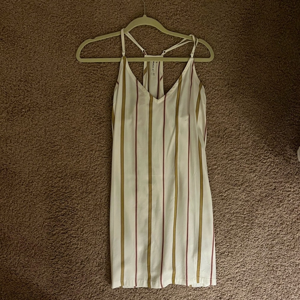 RVCA White, Red & Pink, and Gold Dress (M)